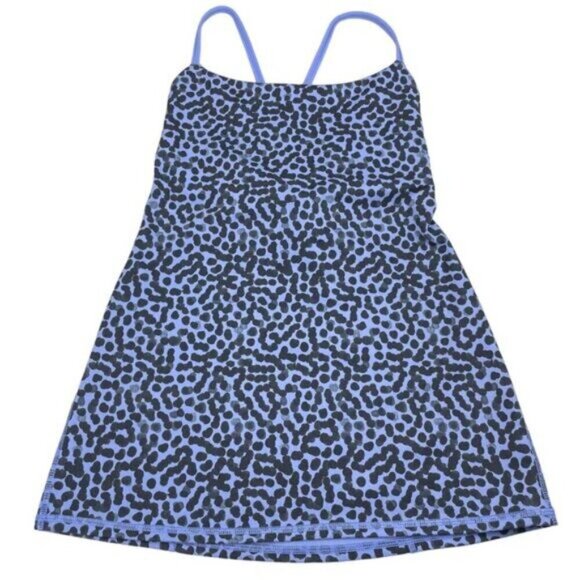 Lululemon Dancing Warrior Tank Ace Spot Lullaby Black Womens Size 6 - Picture 4 of 8